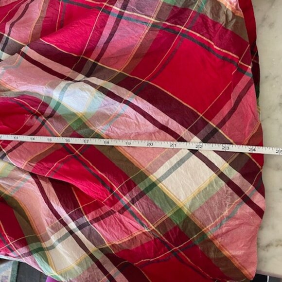 JANIE AND JACK Collections Crimson Plaid Plaid Silk Dress 5 - Picture 14 of 16
